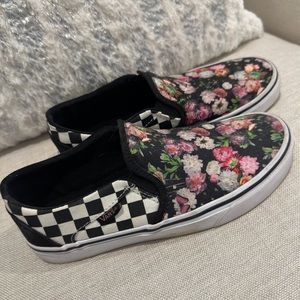 Floral slip ons